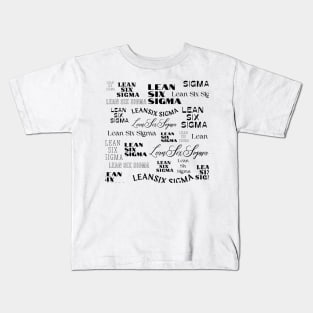 Lean Six Sigma all over design Kids T-Shirt